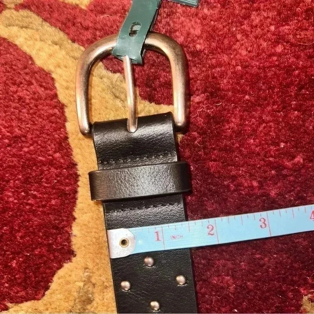 Target Wild Fable Women’s Black Vegan Belt with Copper Tone Buckle Studs Size XS
